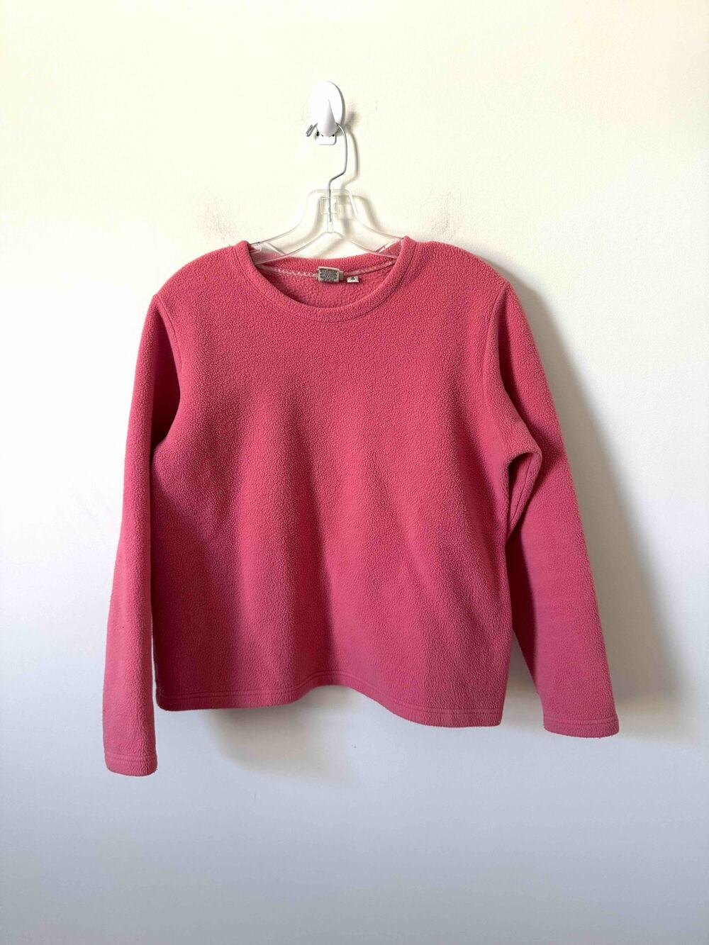 L.L. Bean Fleece Pullover Long Sleeve Shirt Top Pink Size Medium